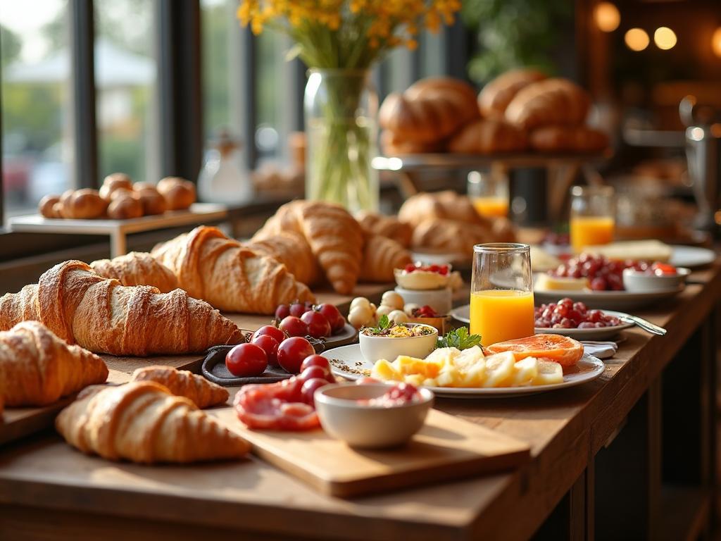 Frühstücksbuffet mit Patisserie-Spezialitäten im Hotel Beek Baden-Baden